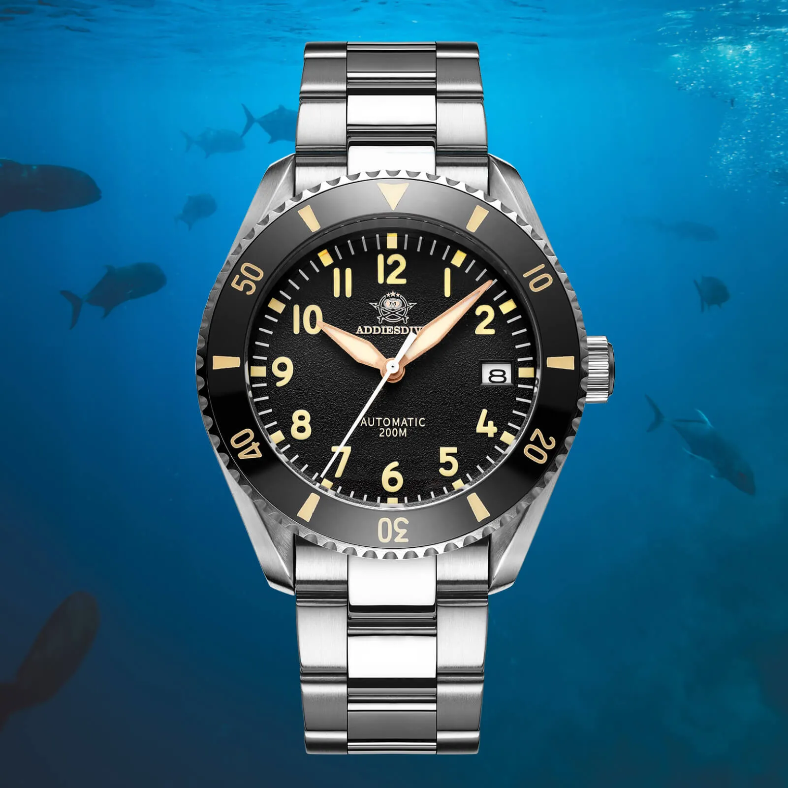 ADDIESDIVE Men's Automatic Watch Diver 200M （MY-H9）