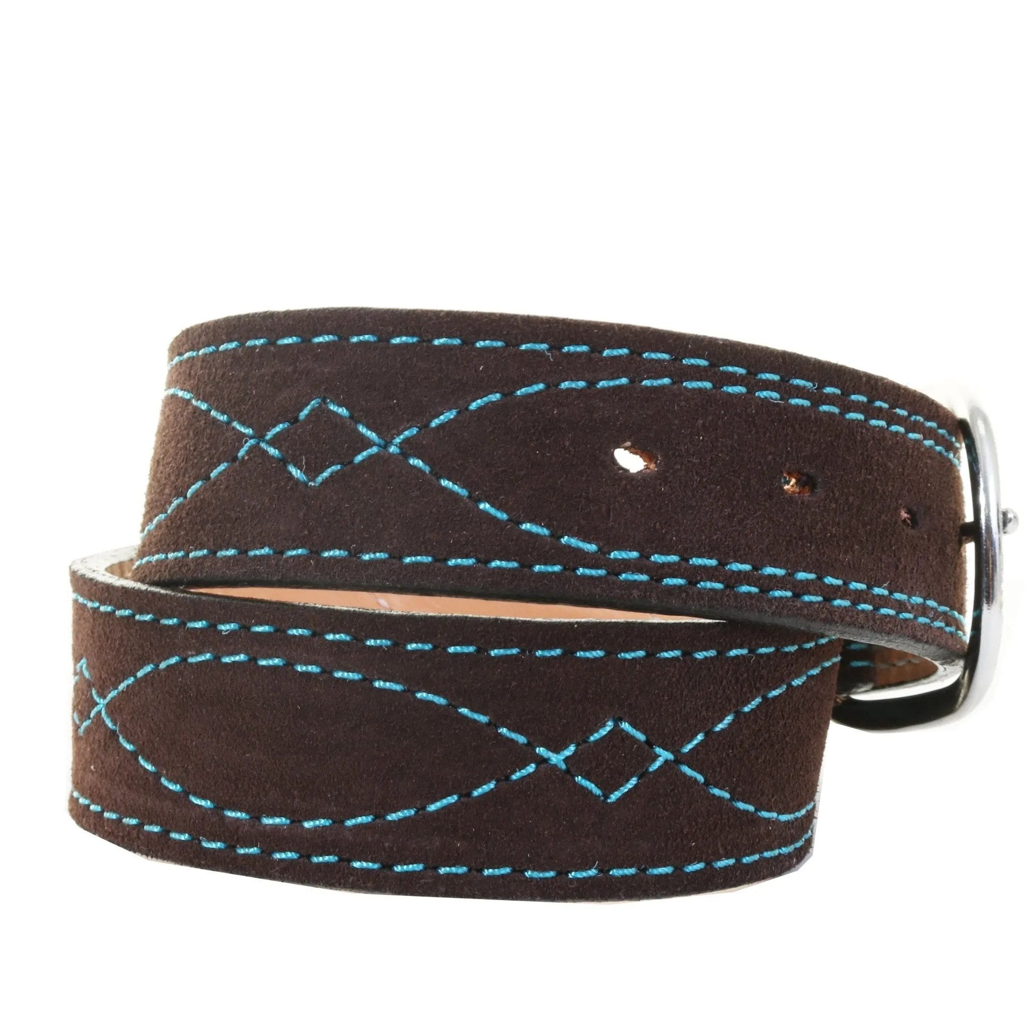 B1195A - Brown Suede Belt