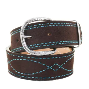 B1195A - Brown Suede Belt