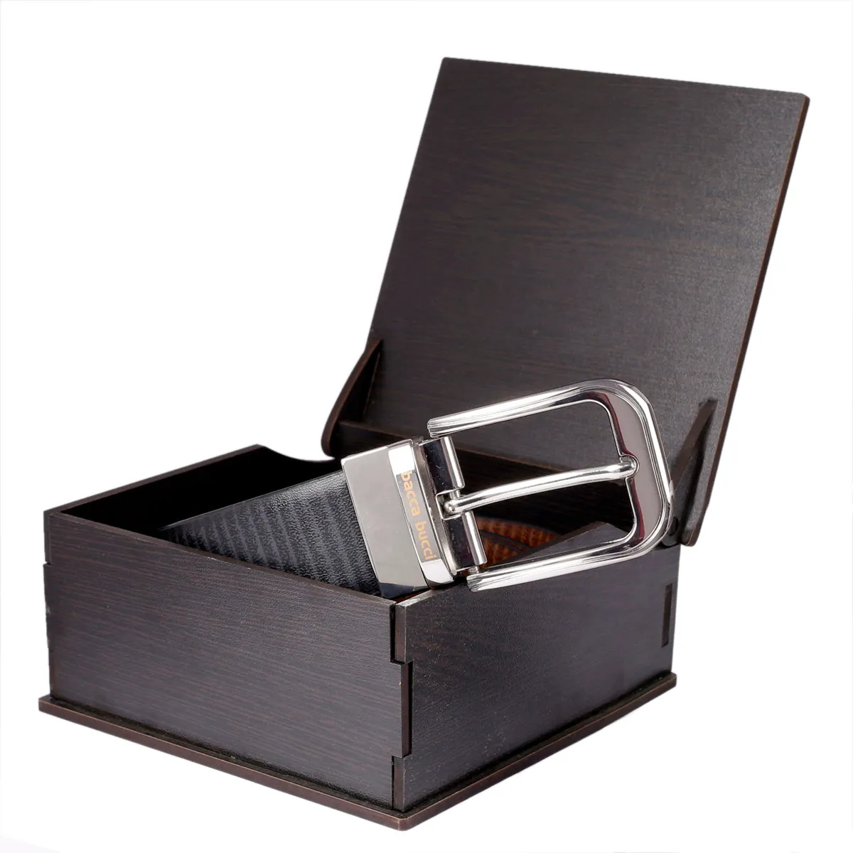 Bacca Bucci Classic Dress belt with Italian smooth Genuine leather Black & Brown