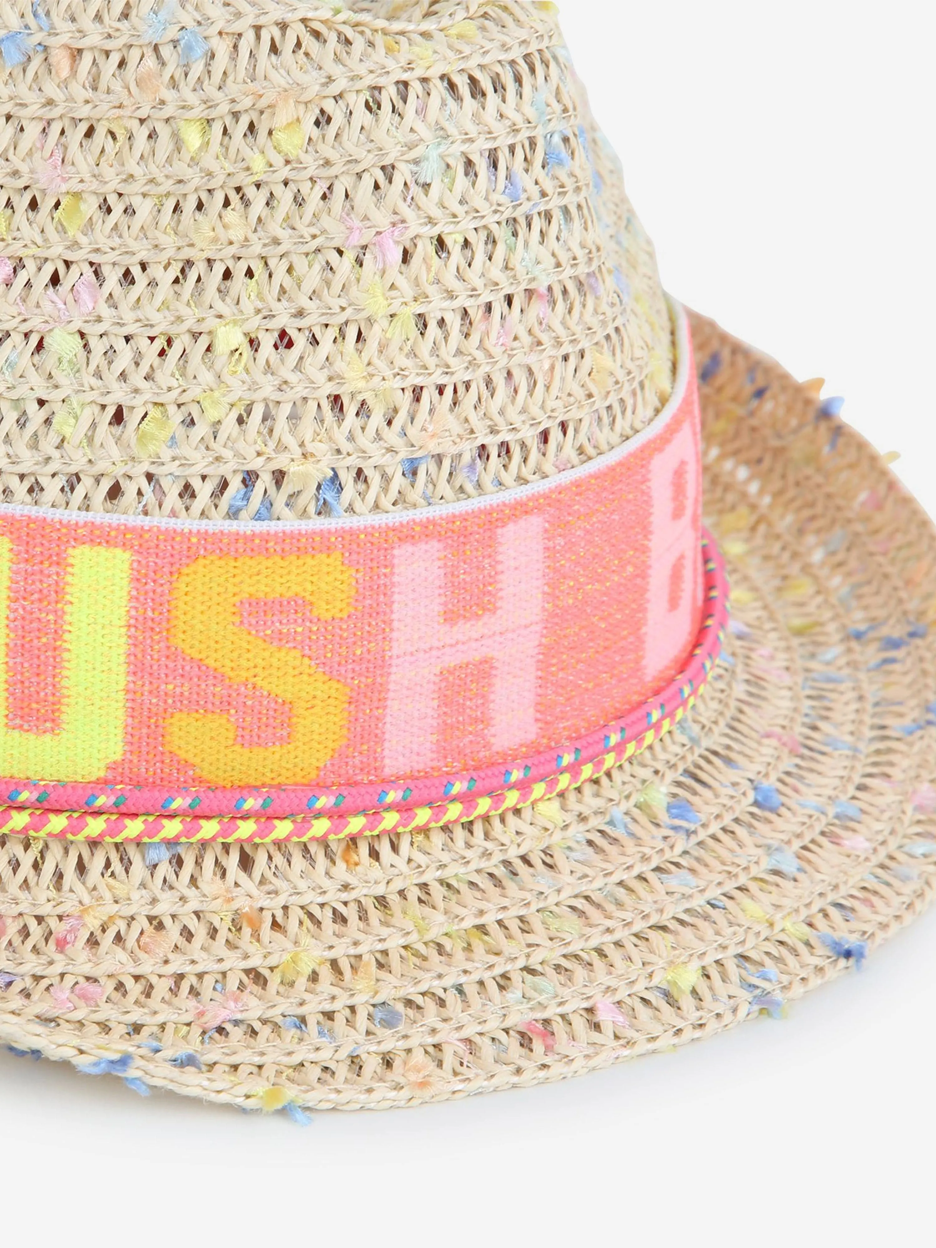 Billieblush Girls Straw Trilby Hat in Beige