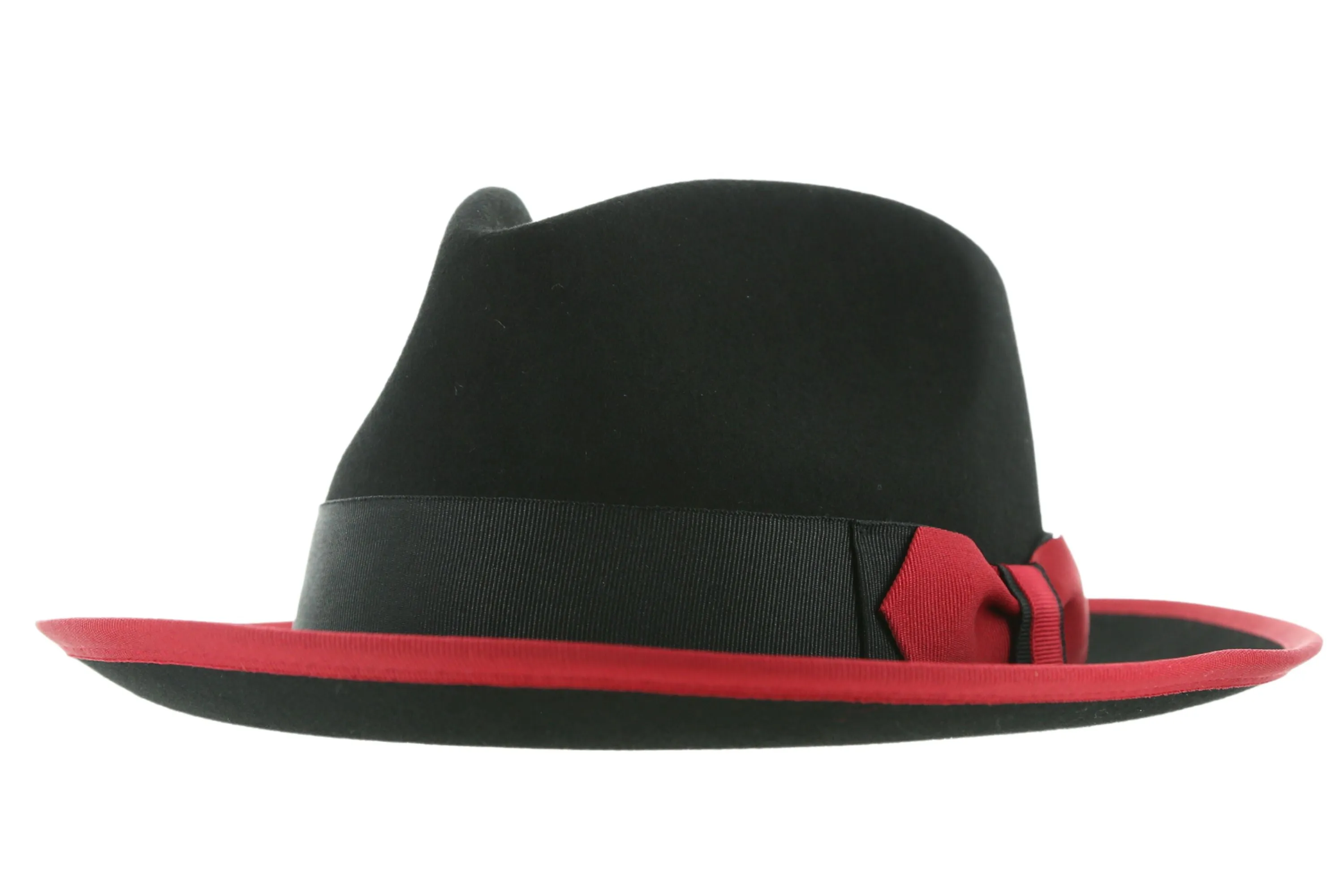 Black & Red Jacob Trilby Crushable Hat