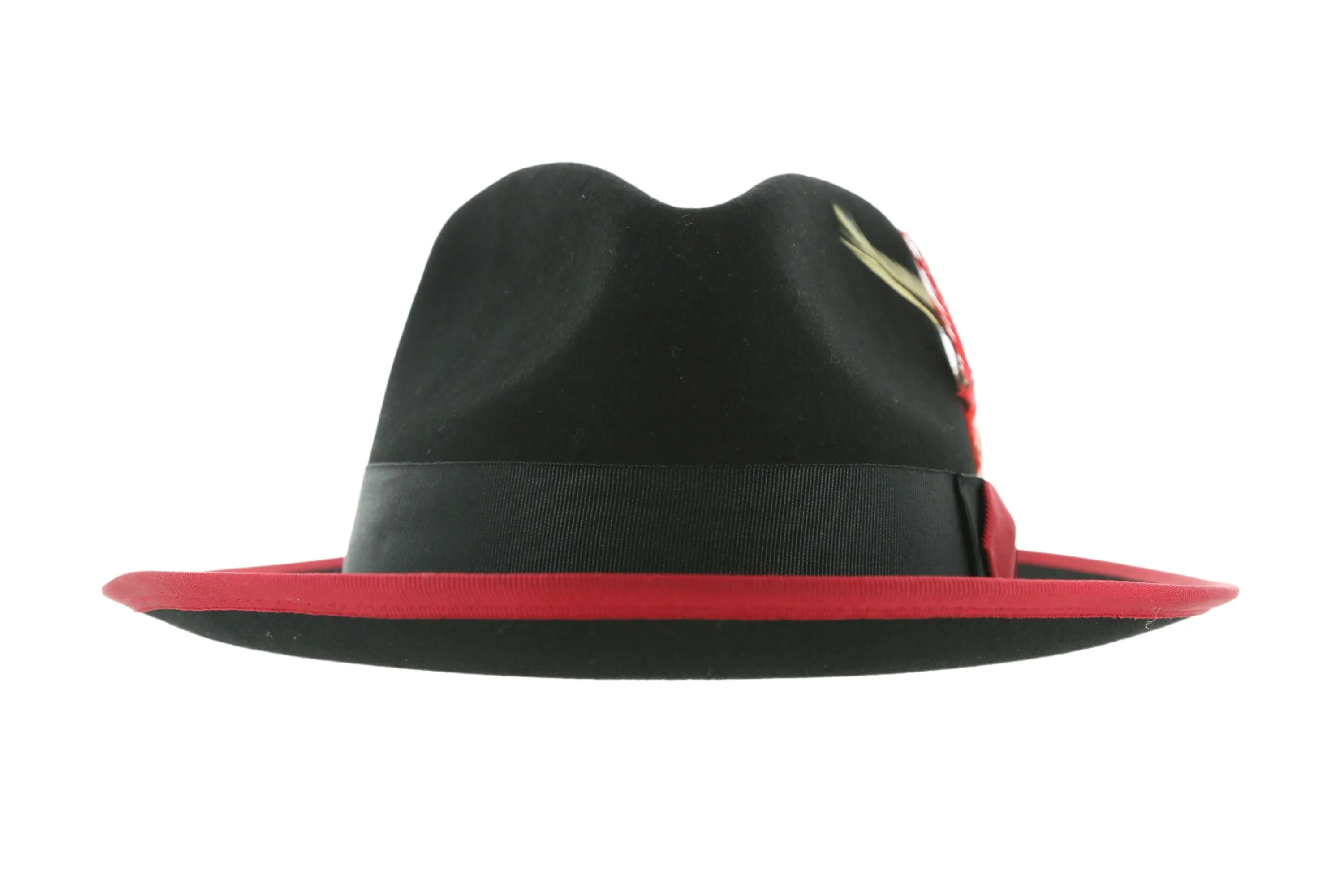 Black & Red Jacob Trilby Crushable Hat