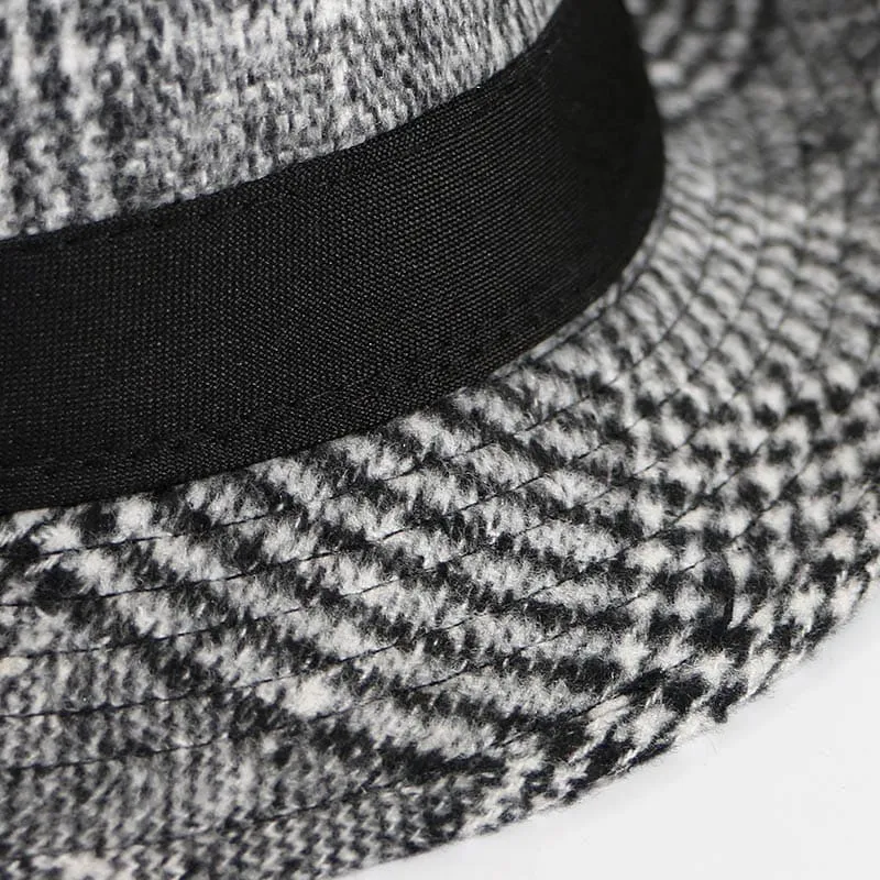 Black Ribbon Tartan Trilby Hat