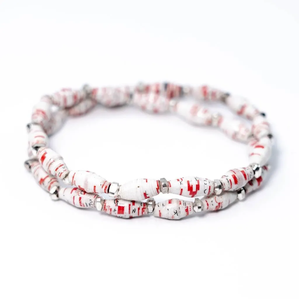 Bracelet -  Strawberry Swirl Double Wrap Multi