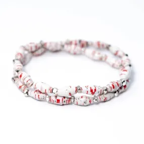 Bracelet -  Strawberry Swirl Double Wrap Multi