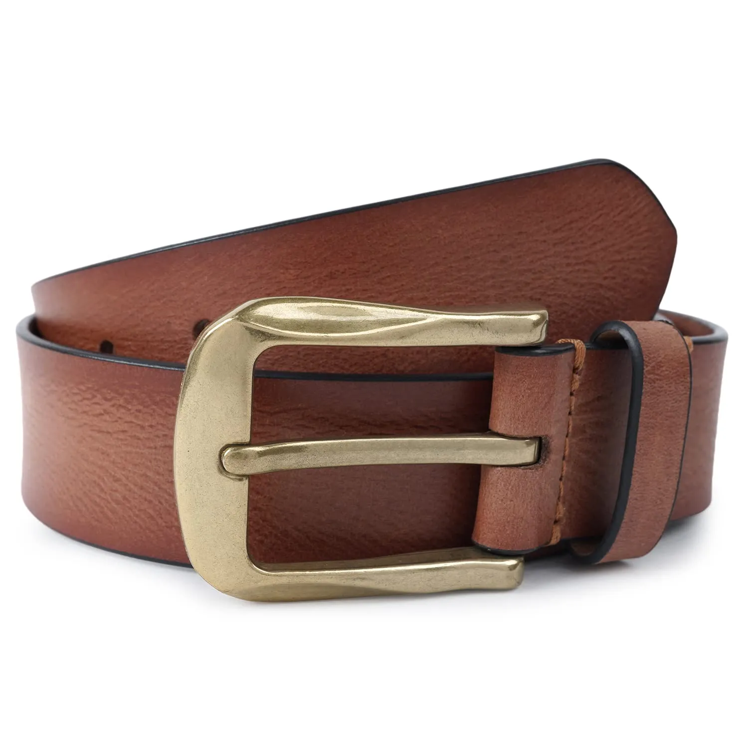 CIMONI Genuine Leather Classic Tan Casual Formal Dailyuse Belt For Men ( 1 Year Gurantee)