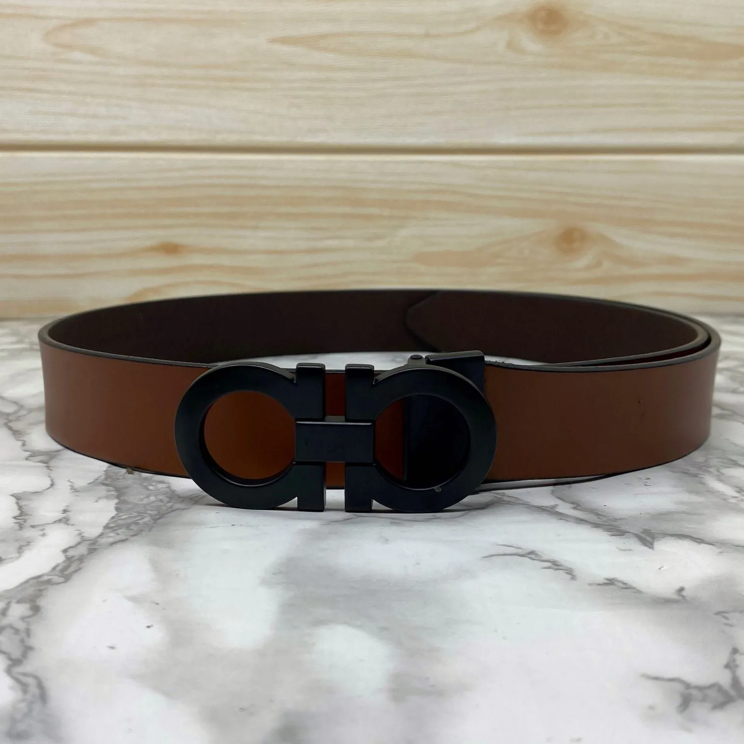 Classic 8 Pattern Formal Design Leather Strap Belt -JonasParamount