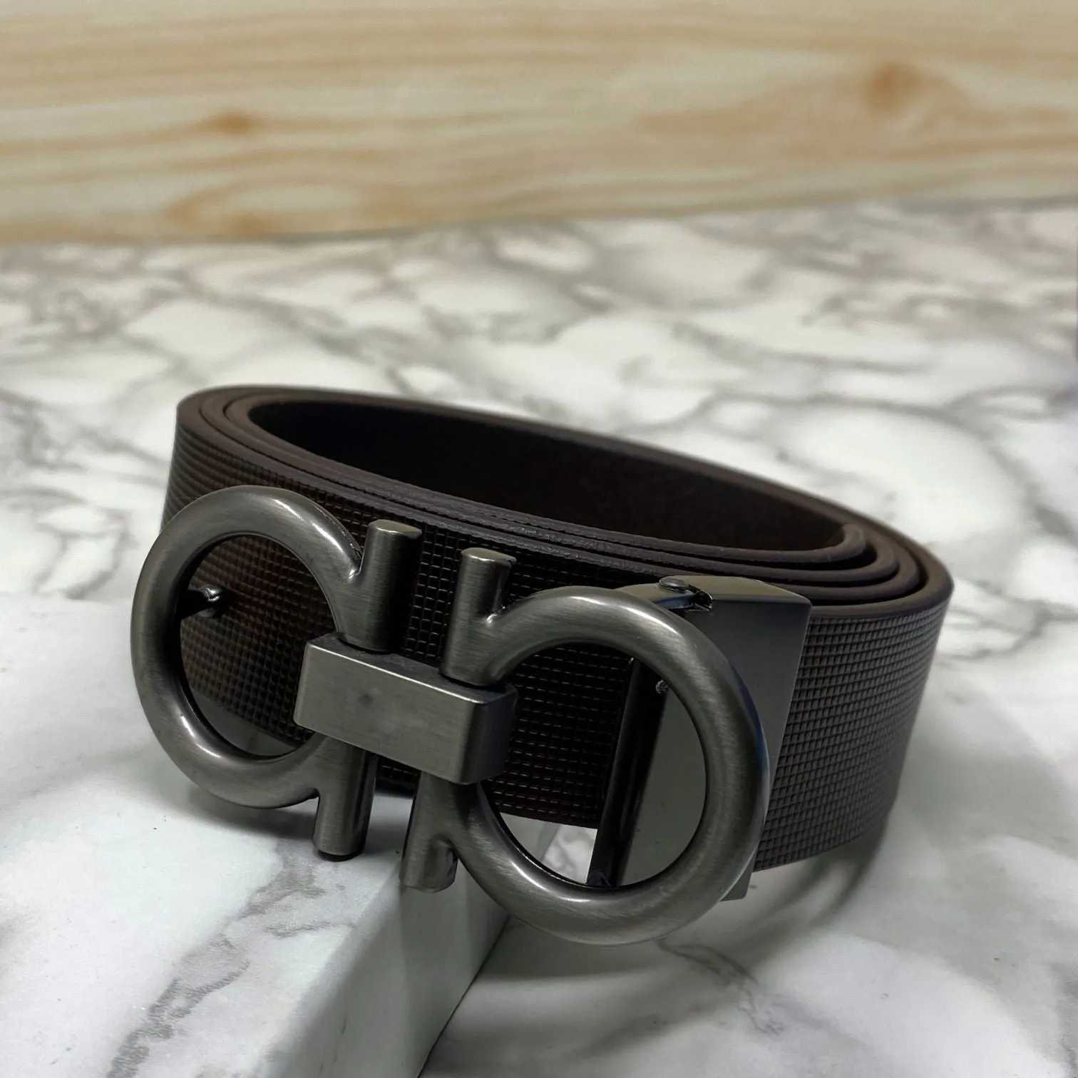 Classic 8 Pattern Formal Design Leather Strap Belt -JonasParamount