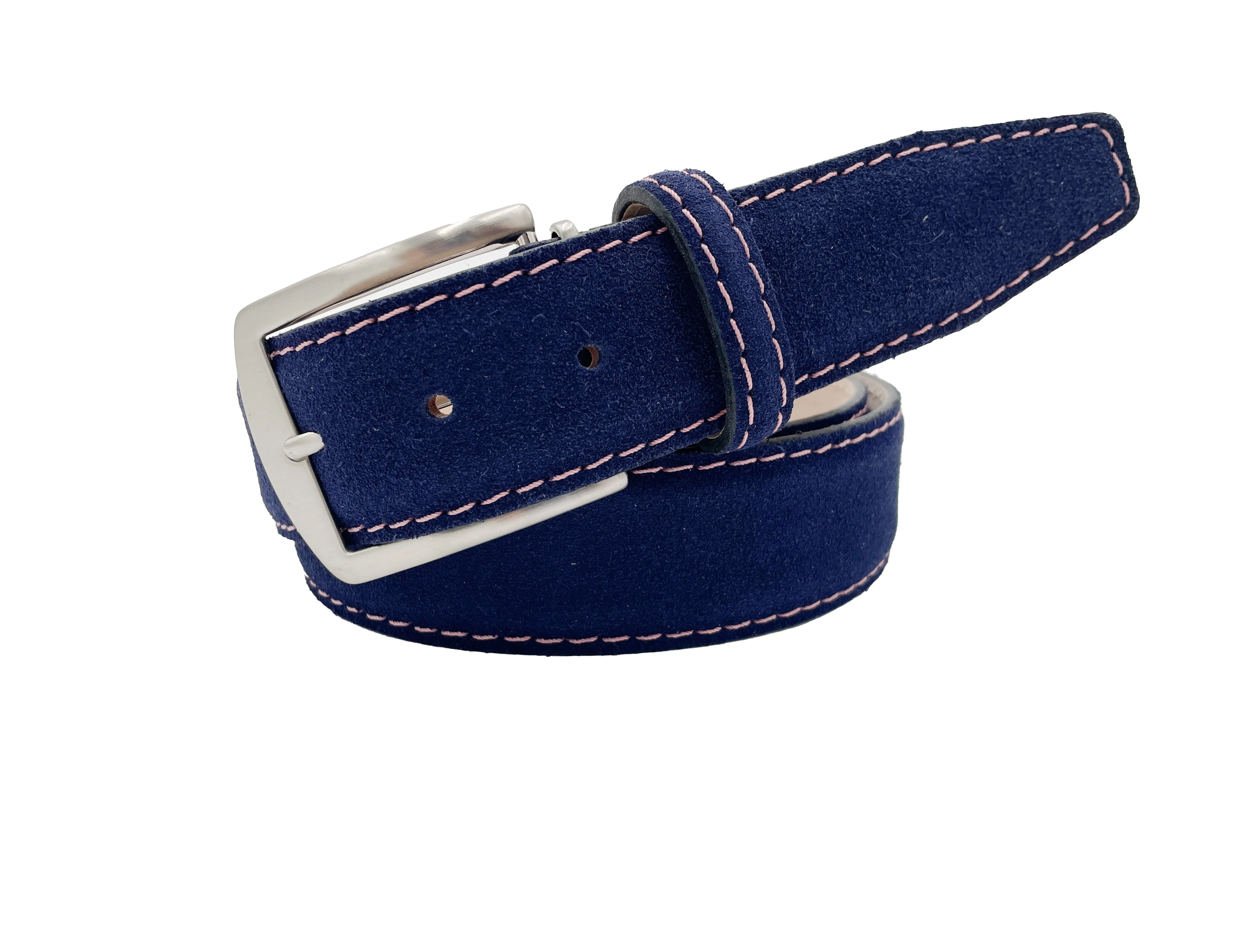 Classic Suede Belt - Navy - 40mm - Up to 50"