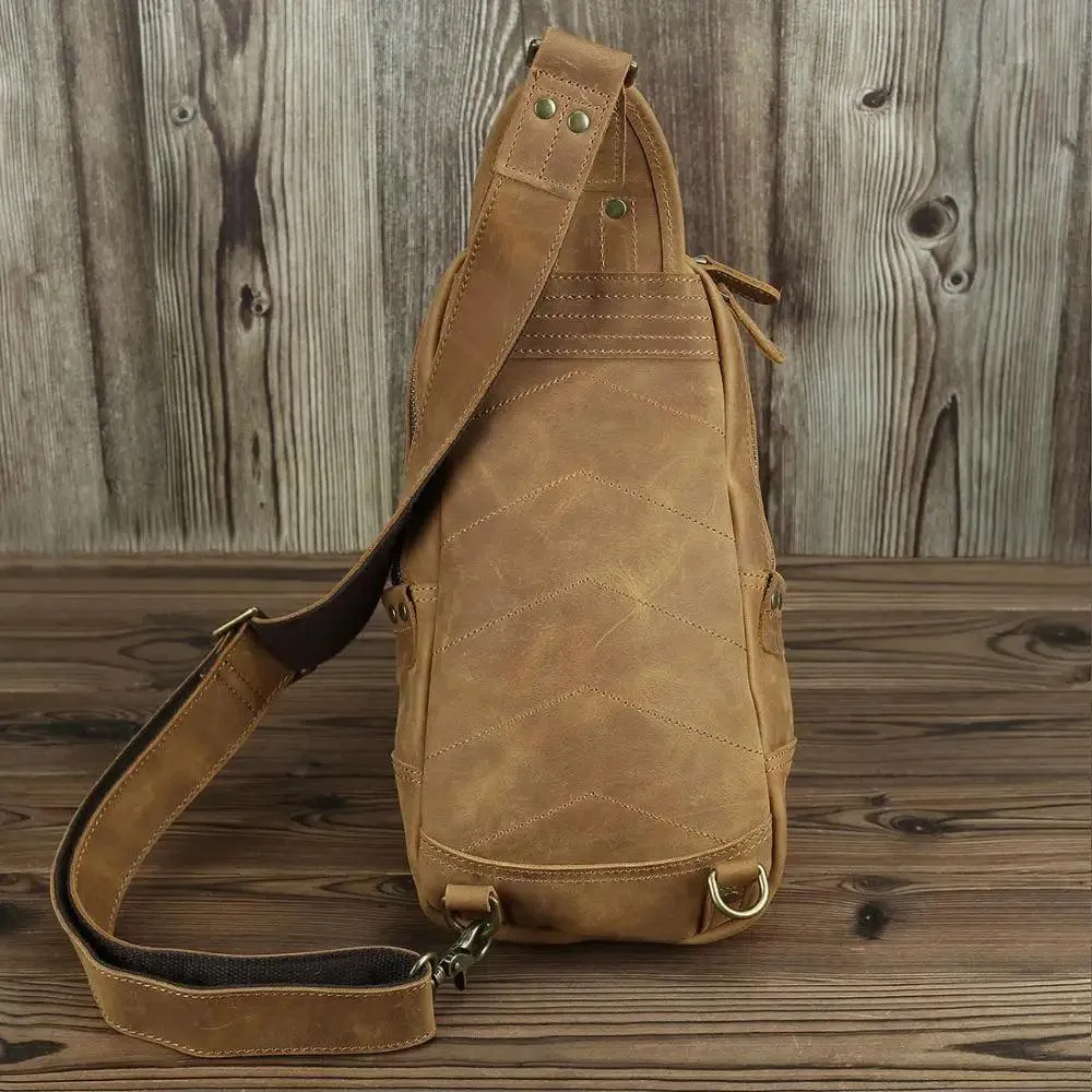 Crazy Horse Leather Shoulder Bag