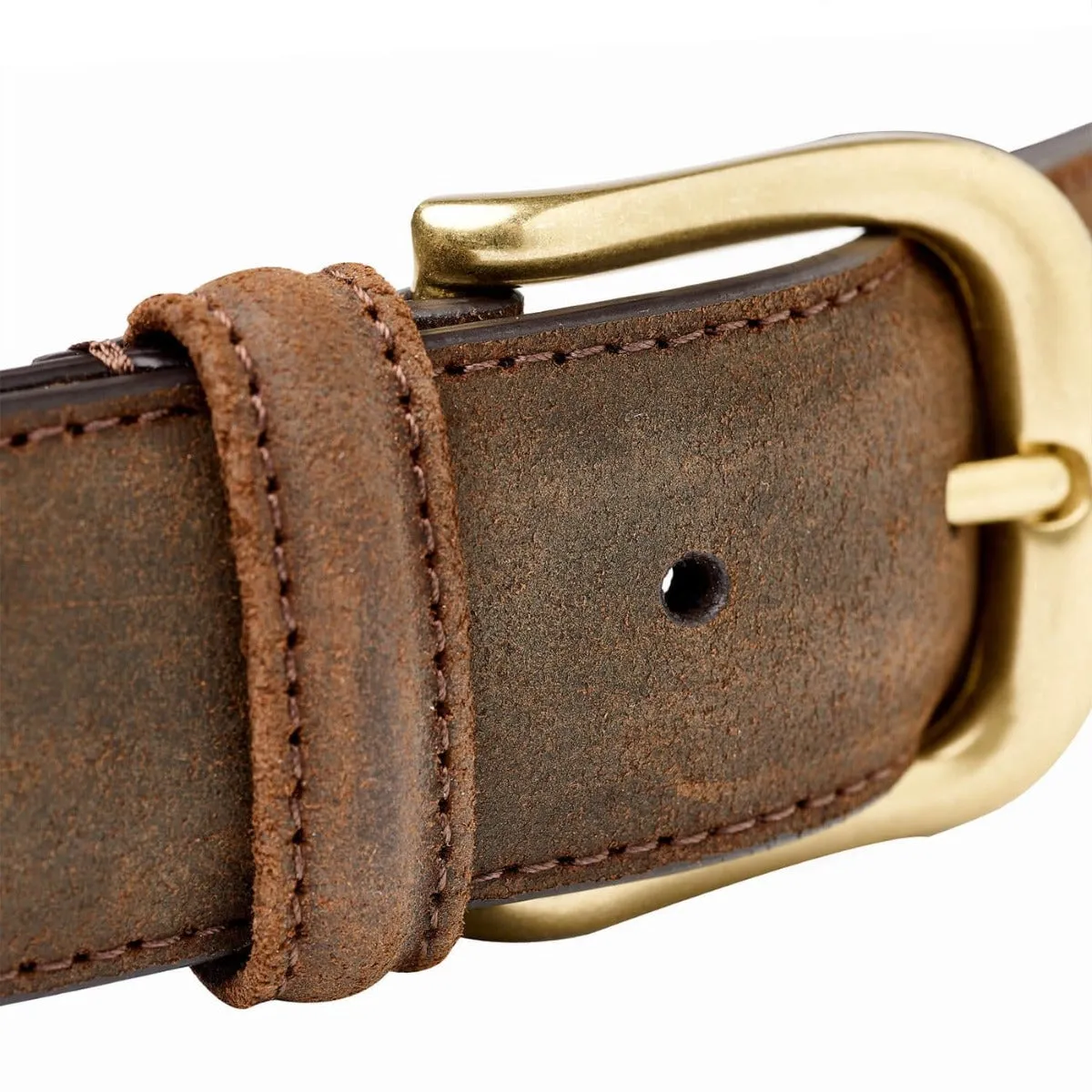 Dark Brown Rough-Out Suede Belt