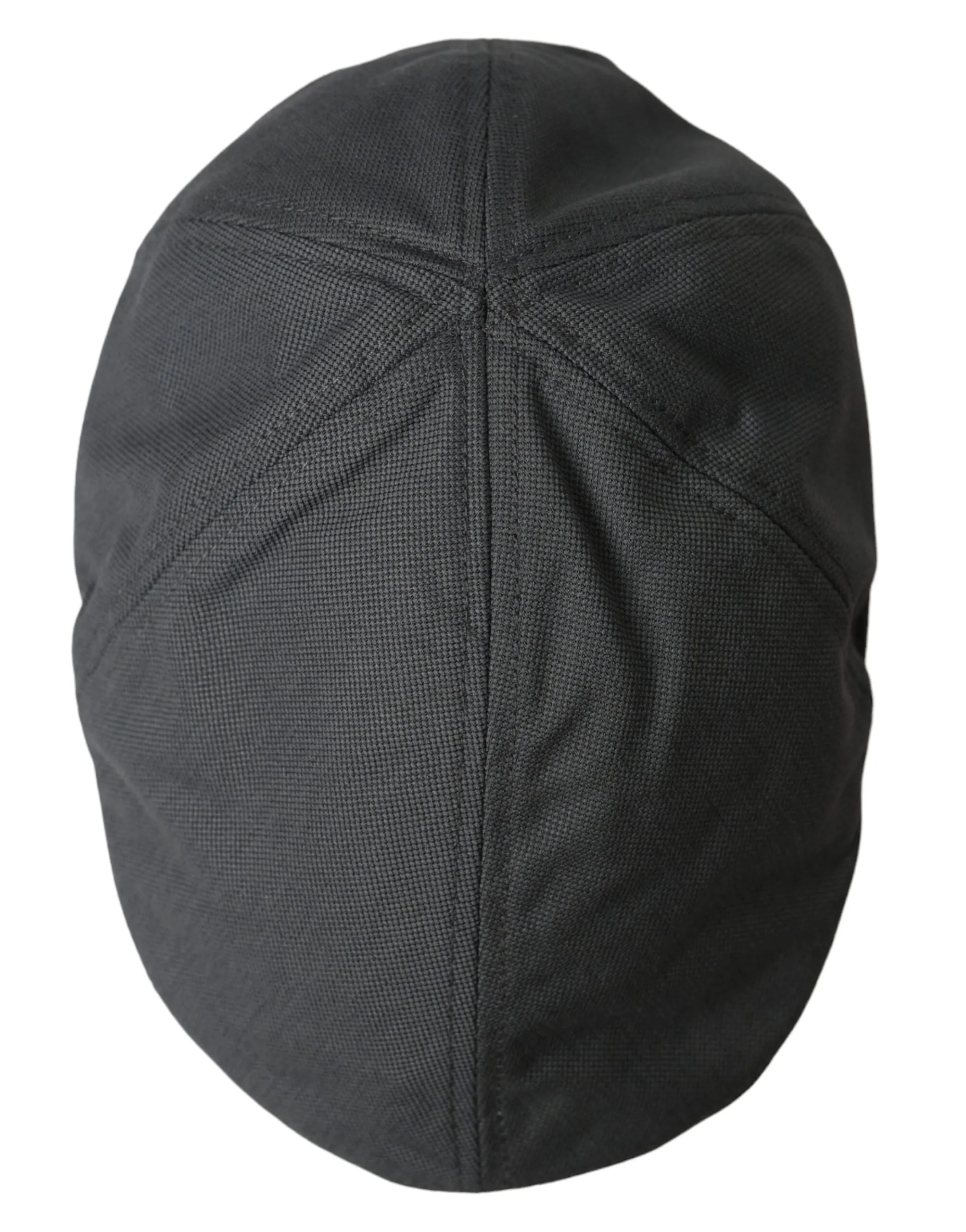 Dolce & Gabbana Dark Gray Cloth Logo Newsboy Hat Men