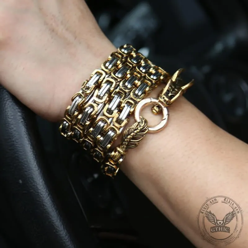 Dragon Bones Stainless Steel Bracelet Whip