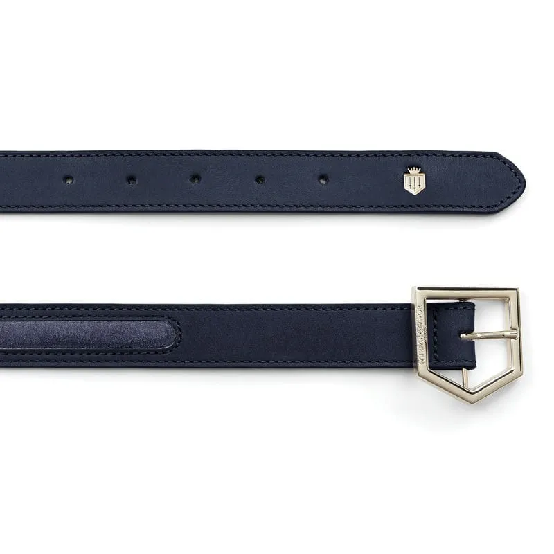 Fairfax & Favor Hampton Leather & Suede Belt - Navy/Ink