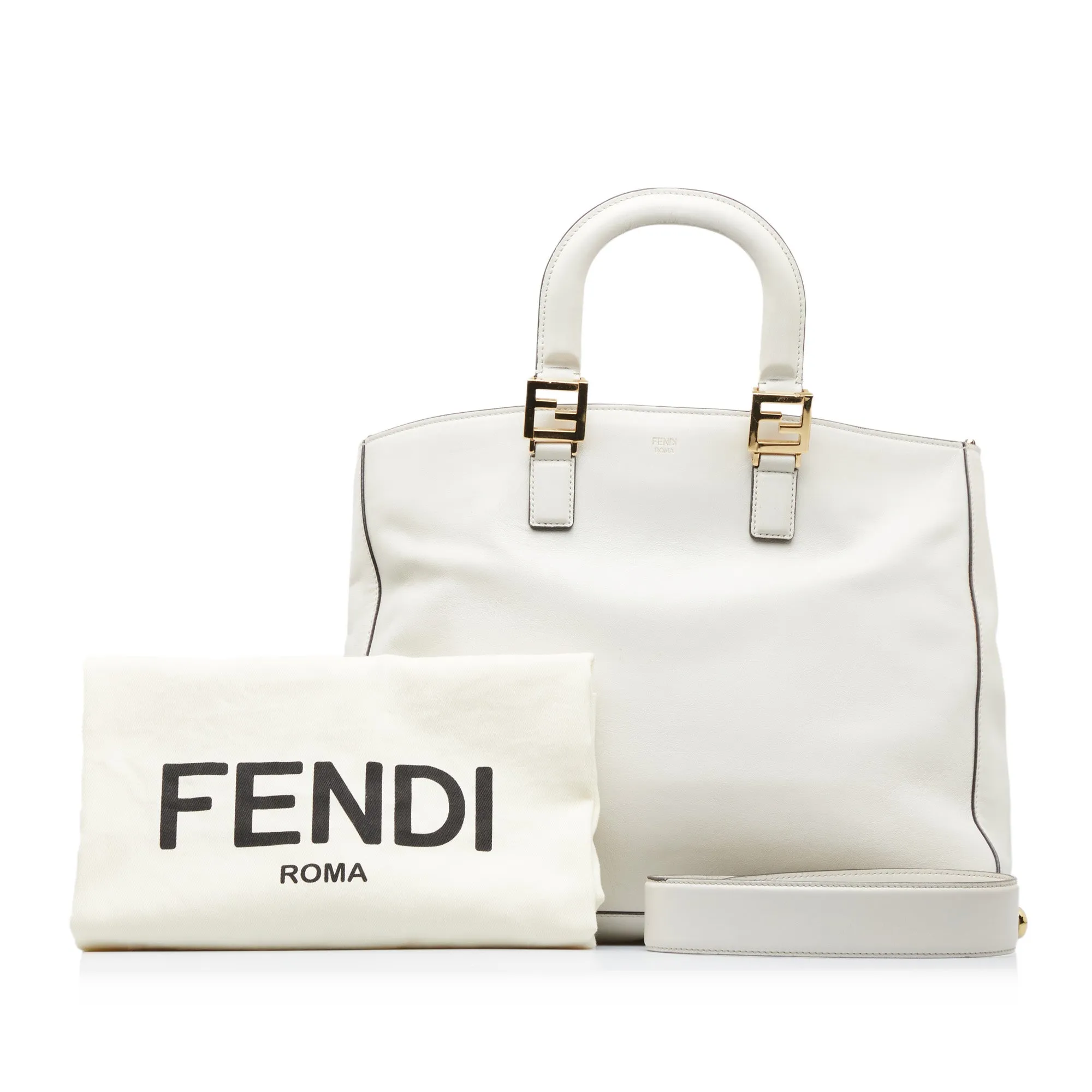 FENDI Medium Glacier FF Tote Satchel