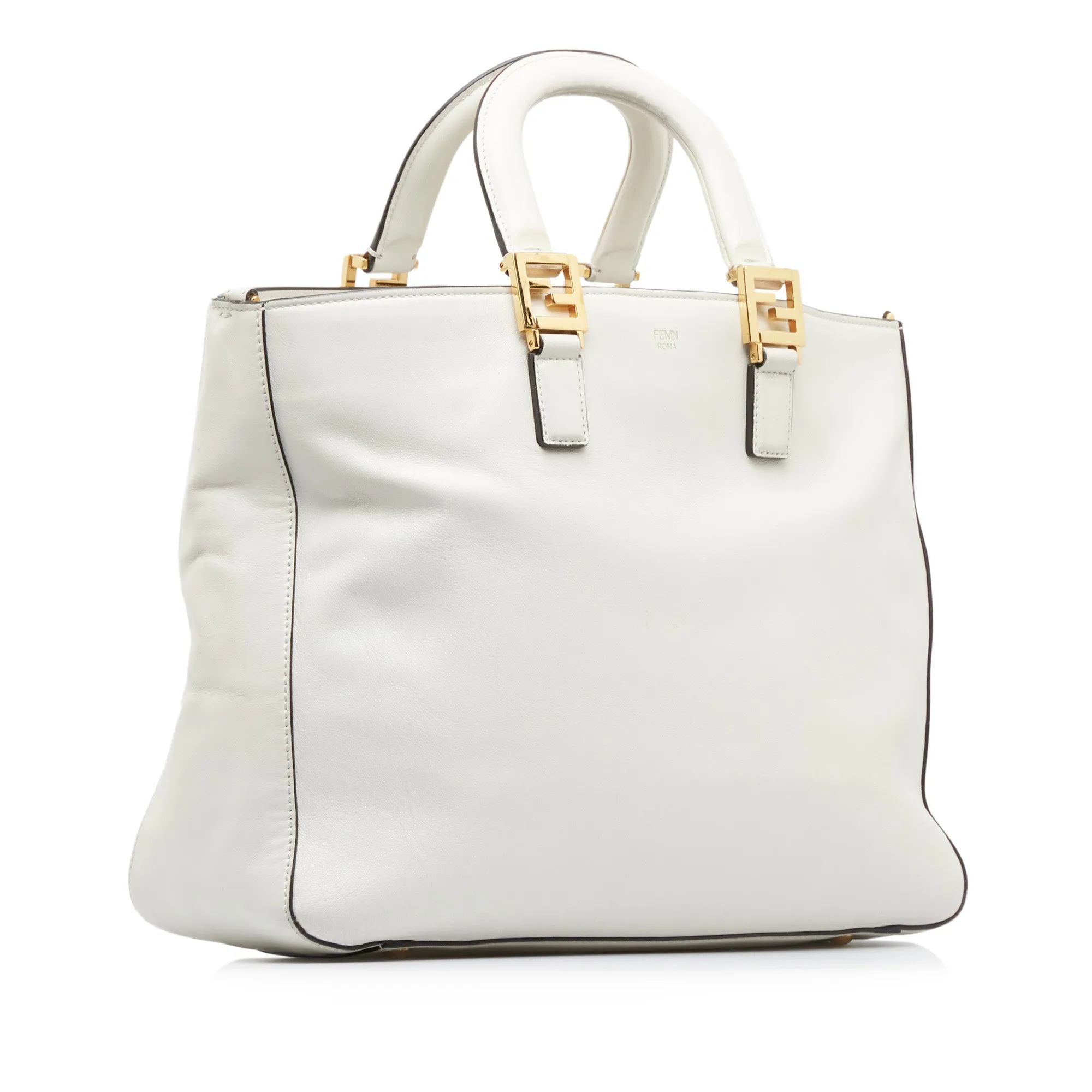 FENDI Medium Glacier FF Tote Satchel