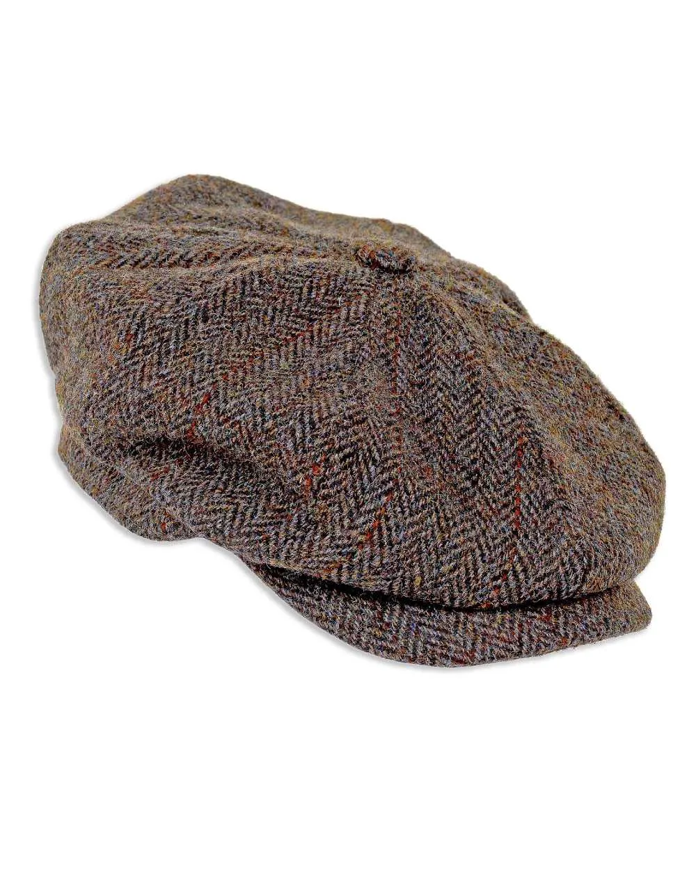 Heather Scott Newsboy Harris Tweed 8-Piece Cap