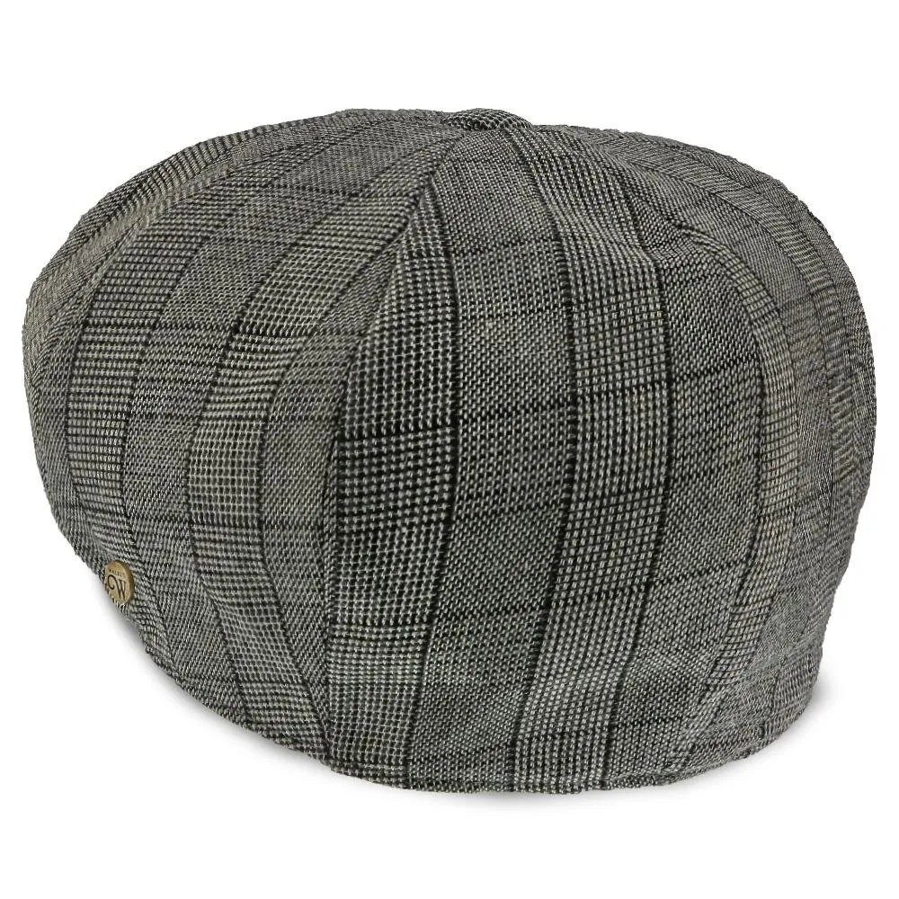 Innovator - Walrus Hats Grey Plaid Polyester 8 Panel Newsboy Cap