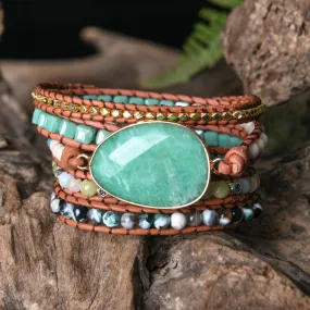 Keep The Faith Jade Wrap Bracelet