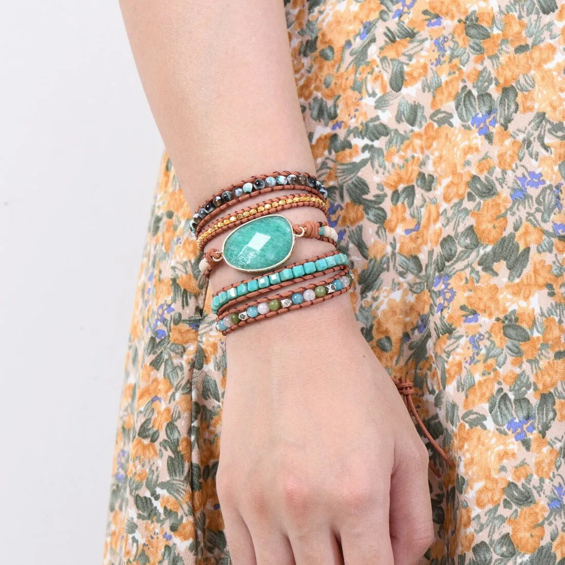 Keep The Faith Jade Wrap Bracelet