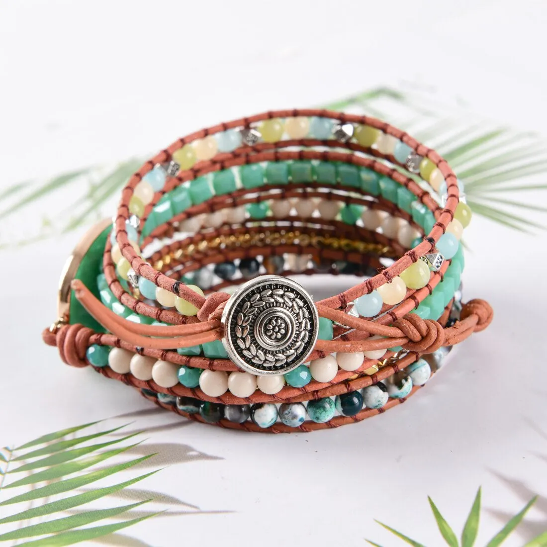 Keep The Faith Jade Wrap Bracelet