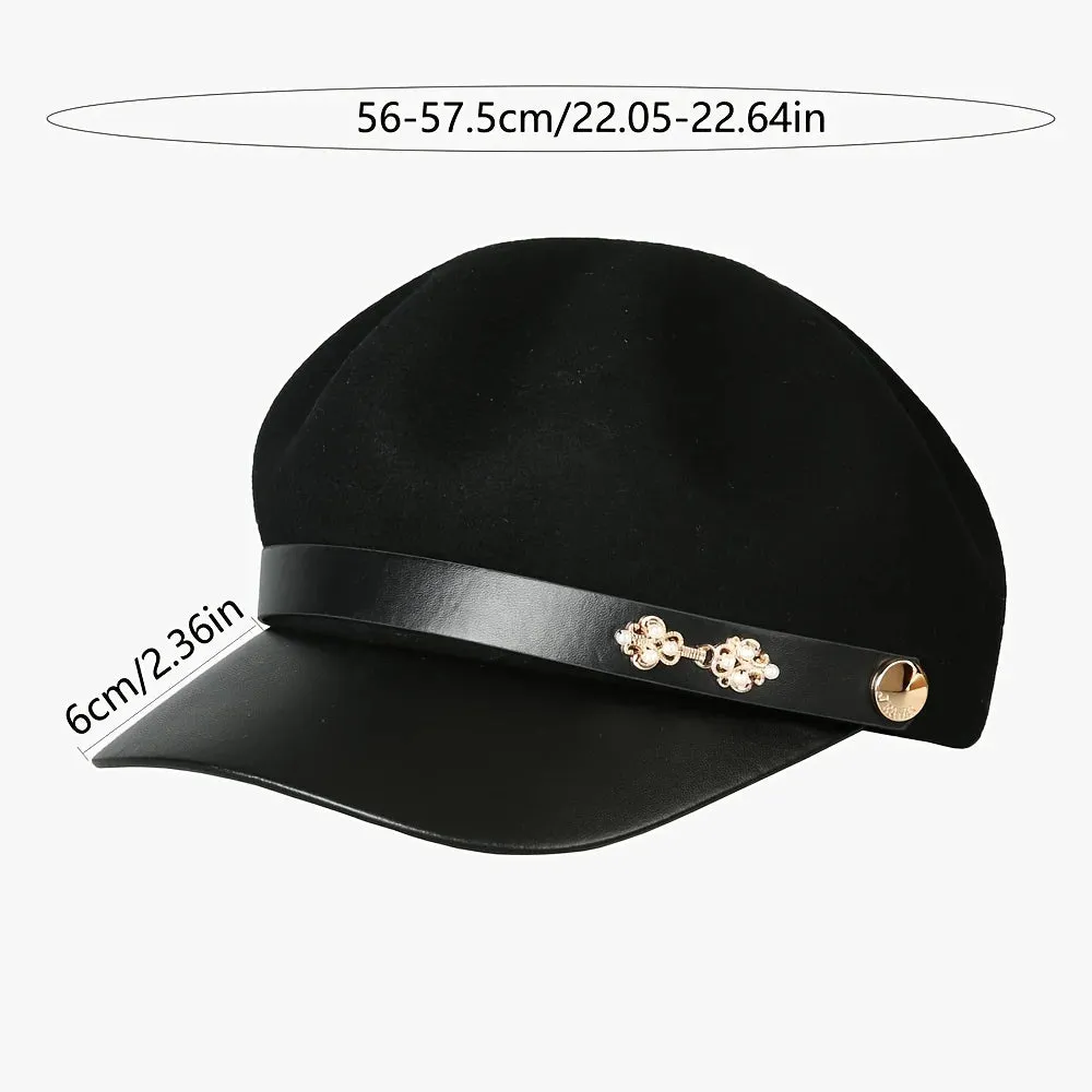 Korean Fashion Versatile British Beret Octagonal Cute Duck Tongue Hat