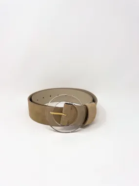 Louise Belt in Light Taupe Suede