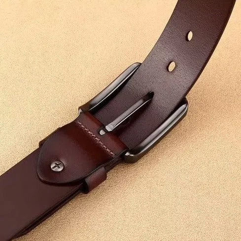 Luxury Cowskin Classic Buckle Belt