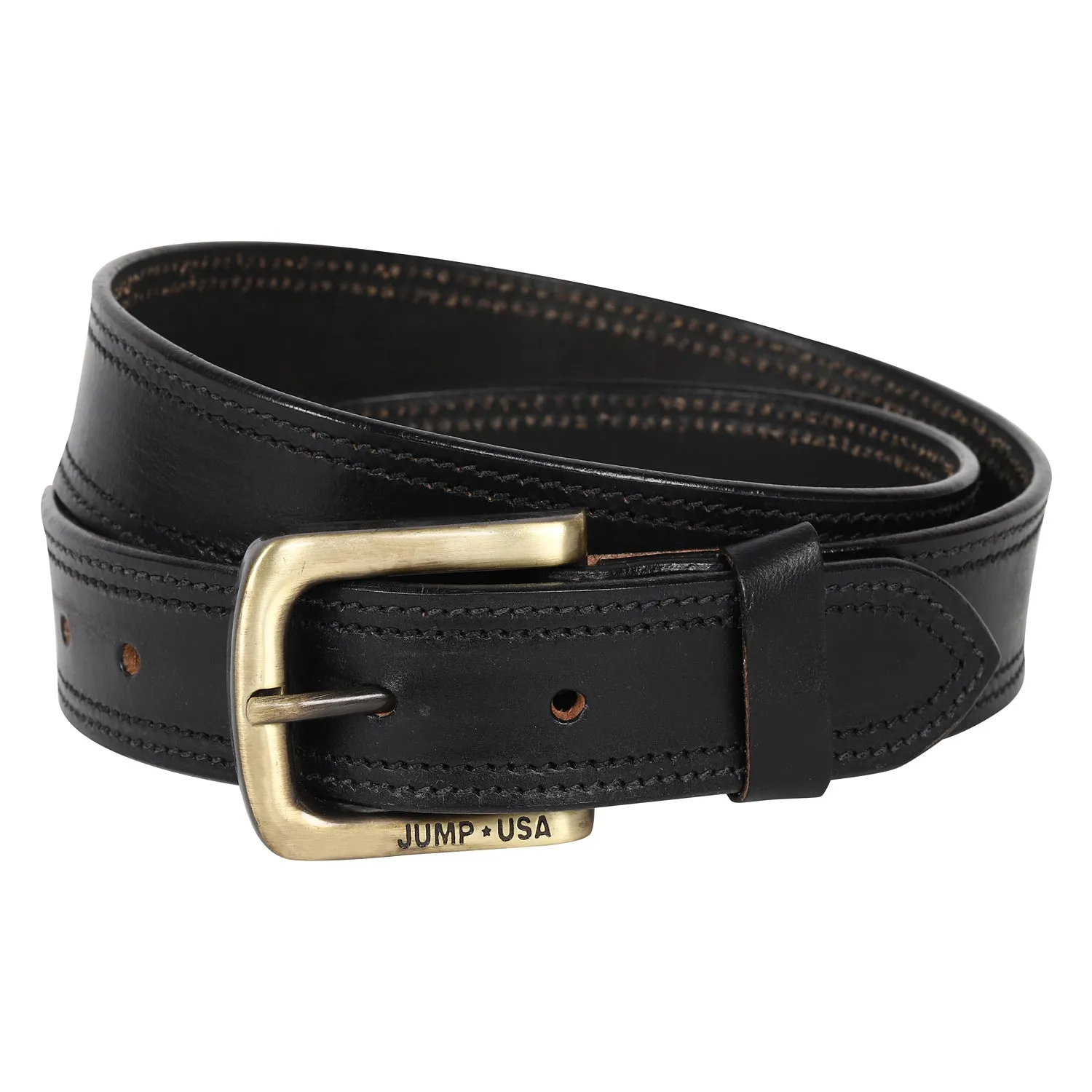 Men Leather Black Belts With Metal Buckle