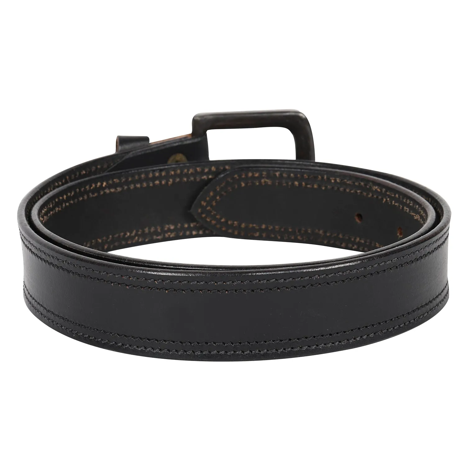 Men Leather Black Belts With Metal Buckle