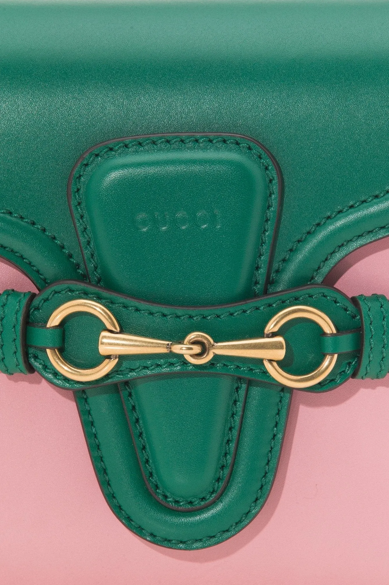 Mini Lady Web Shoulder Bag - ( Green/Pink )