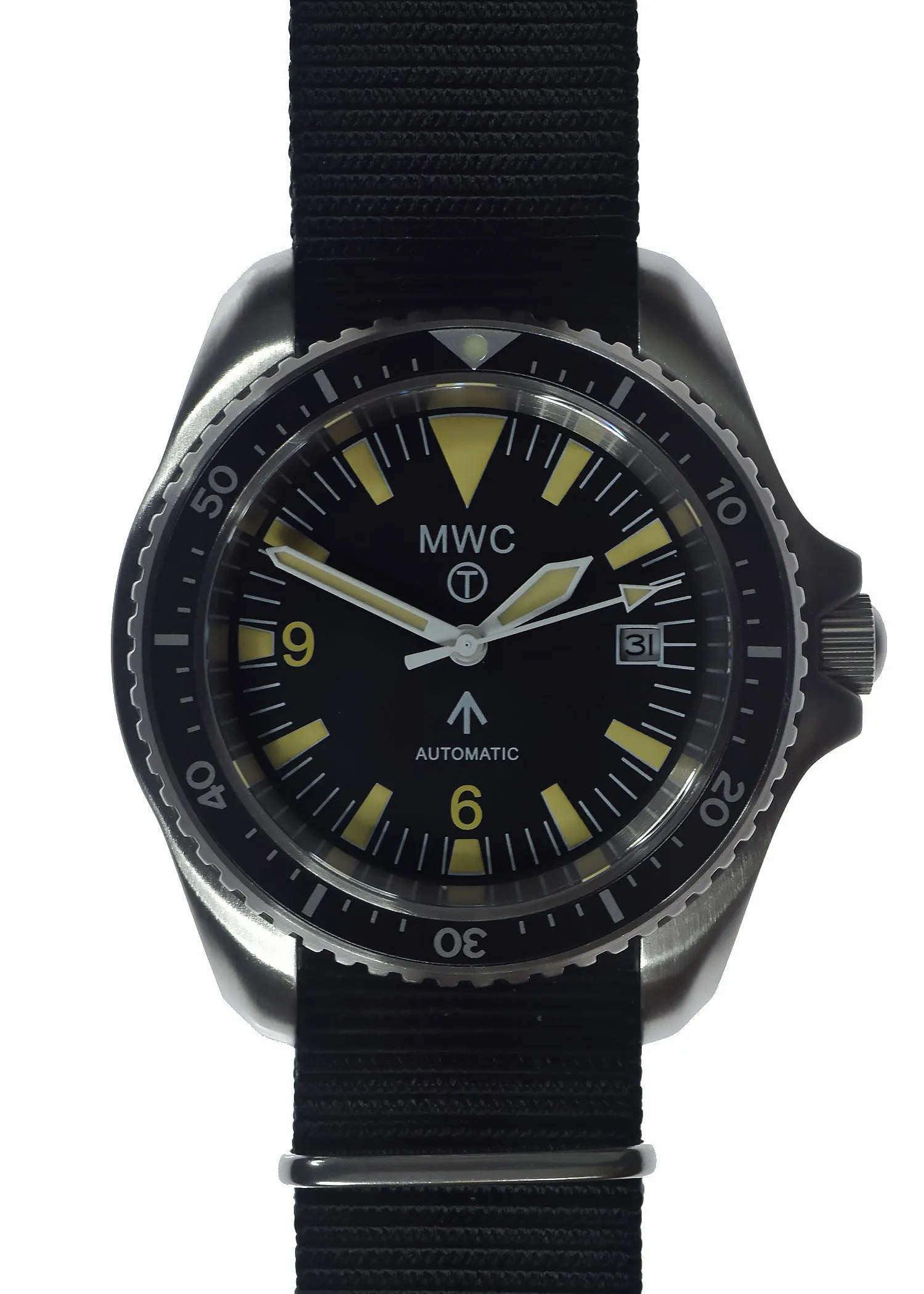 MWC 1999-2001 Pattern Automatic Military Divers Watch  - Retro Luminous Paint, Sapphire Crystal, 60 Hour Power Reserve