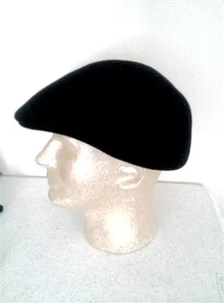 New- Black Wool Cap- Size L