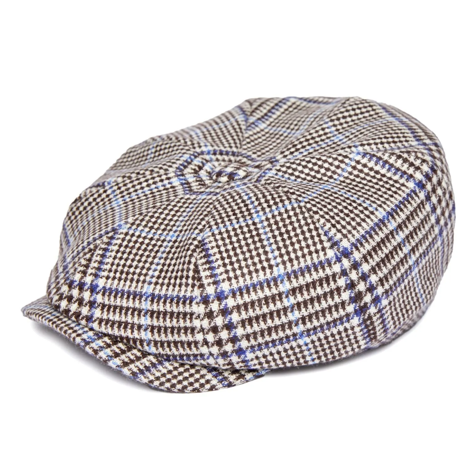 Newsboy Cap in Brown Plaid