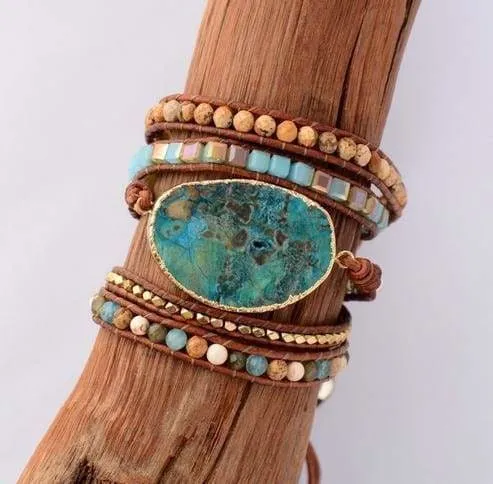 Ocean Stone Peace Bracelet