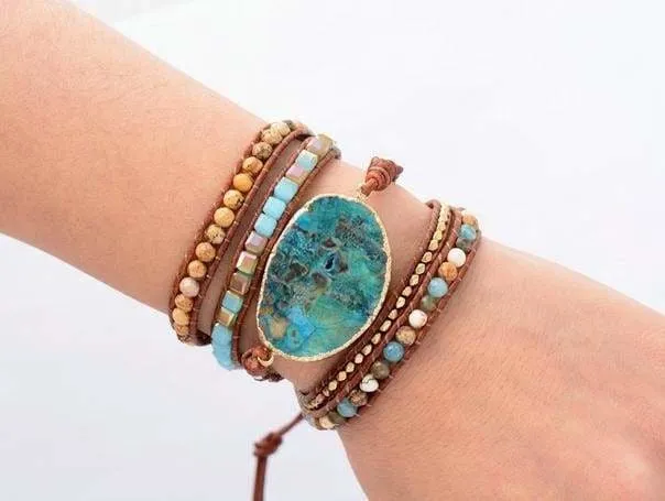 Ocean Stone Peace Bracelet