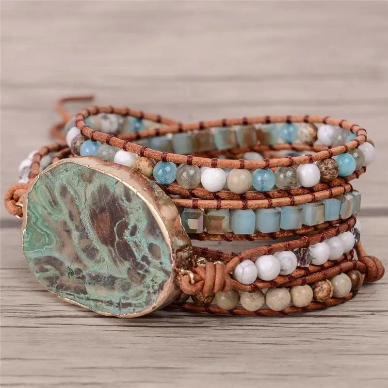 Ocean Stone Peace Bracelet