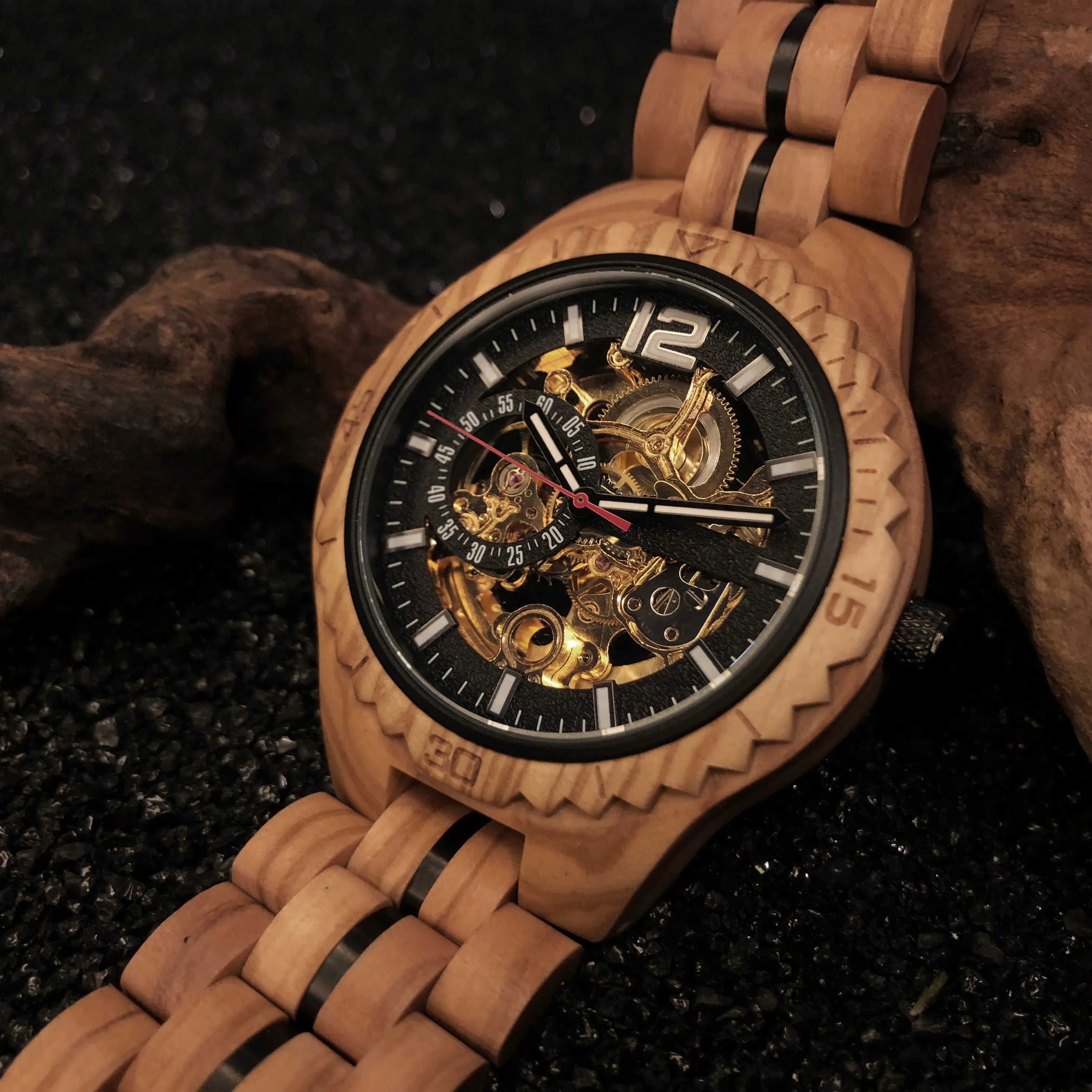 Orinoco-Wood Watch Men Automatic Mechanical Watch