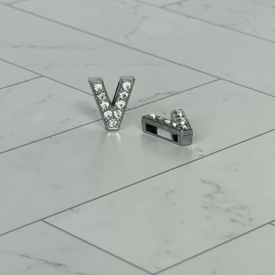 Pavé Letters -Silver Charms