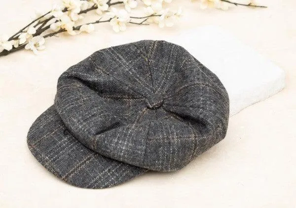 Plaid Newsboy Caps For Women