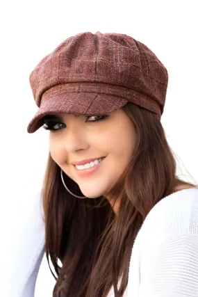 Plaid Newsboy Caps For Women