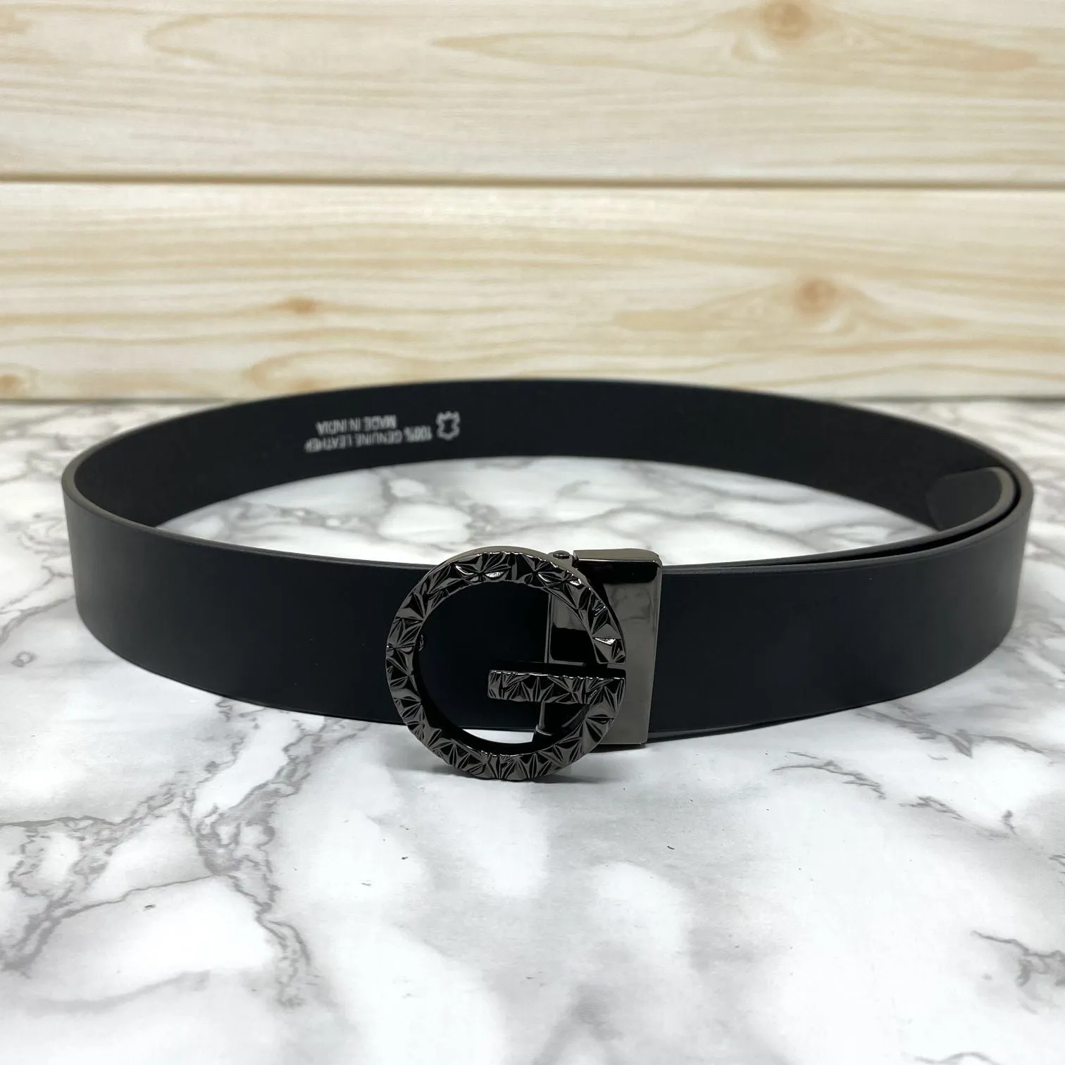 Premium Shiny G-letter Design Formal Leather Belt-JonasParamount