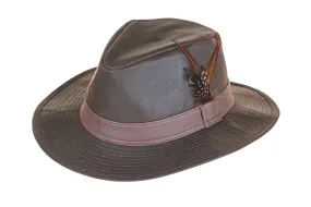 Rambler Wax Trilby Hat Brown