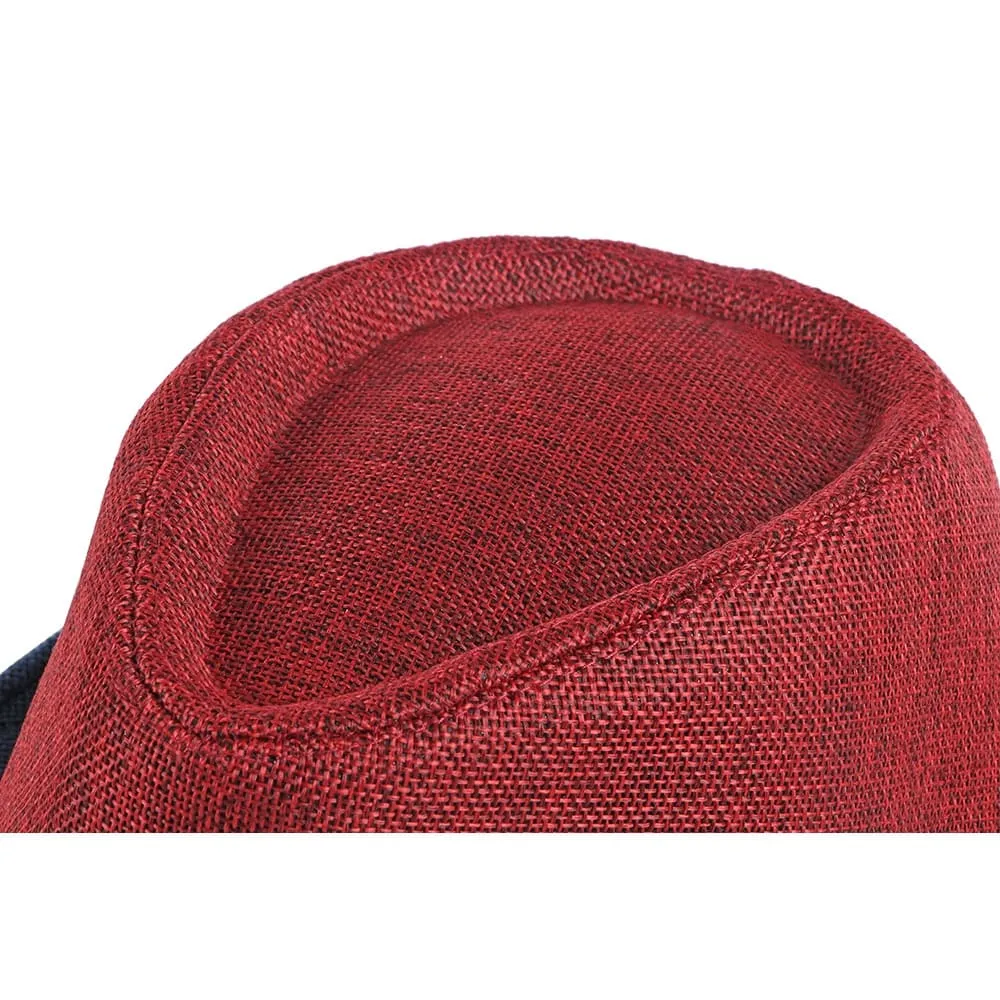 Red & Blue Vintage Trilby Hat