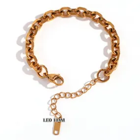 Rolo Cable Chain Link Bracelet