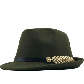 Rostock Metal Feather Trilby Hat