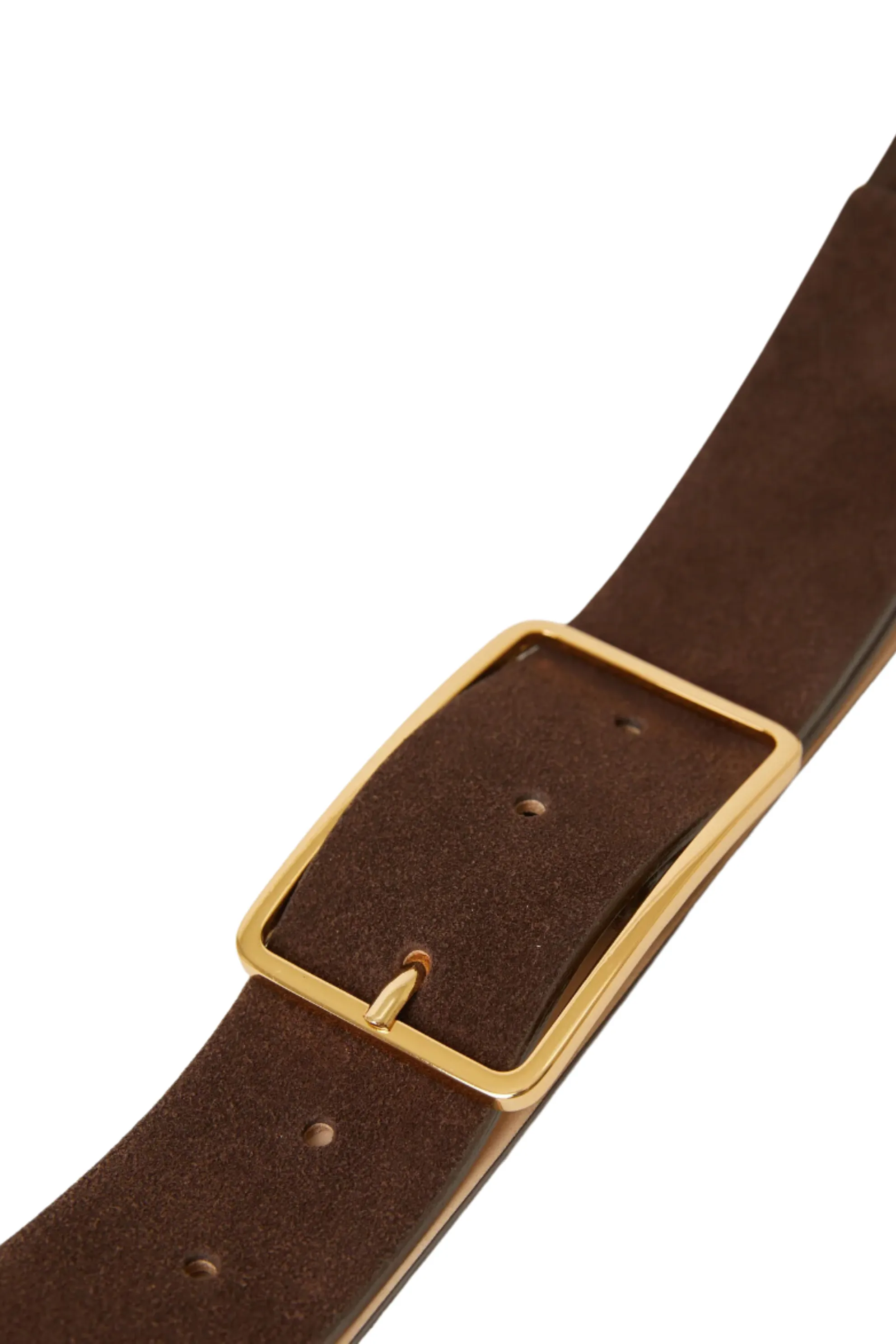 Simple Buckle Suede Belt