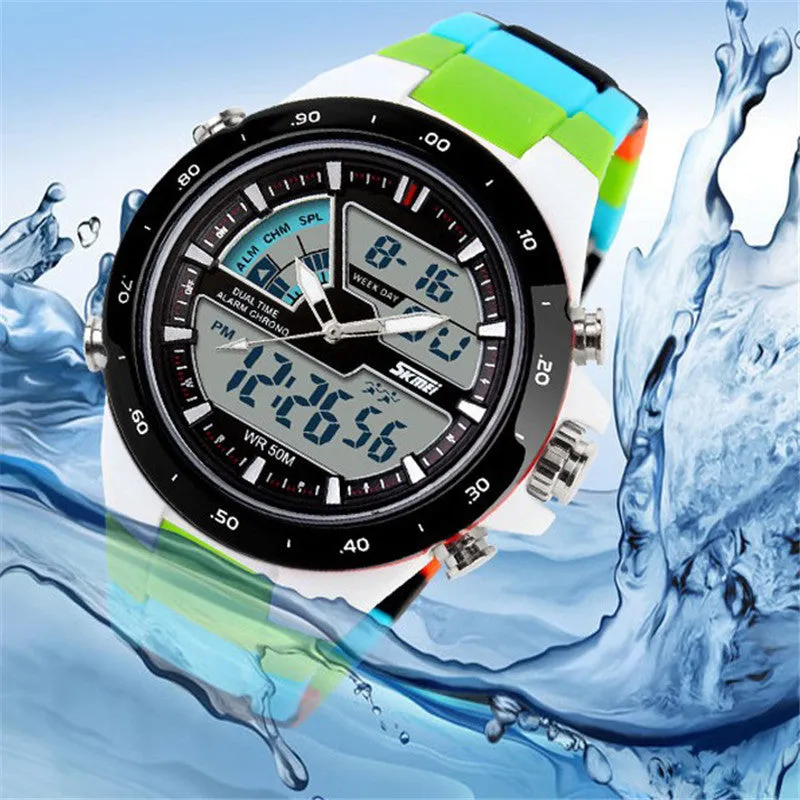 Skmei Brand sports watches Mens Relojes LED Digital Watch Shock Resistant Fashion Casual Quartz Army Military men Wristwatch