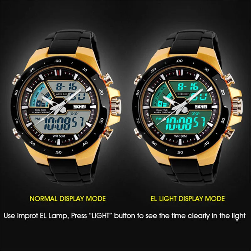 Skmei Brand sports watches Mens Relojes LED Digital Watch Shock Resistant Fashion Casual Quartz Army Military men Wristwatch